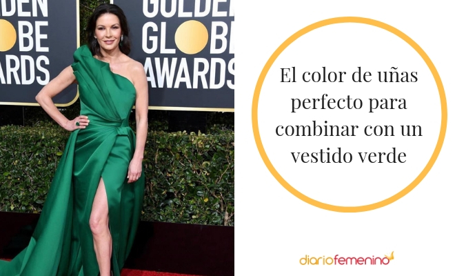 Cómo pintarse las uñas para un vestido verde: esmaltes ideales